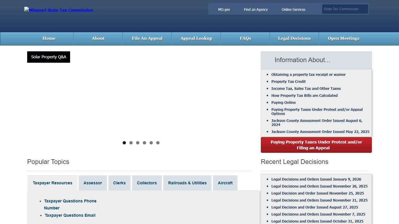 Missouri State Tax Commission »